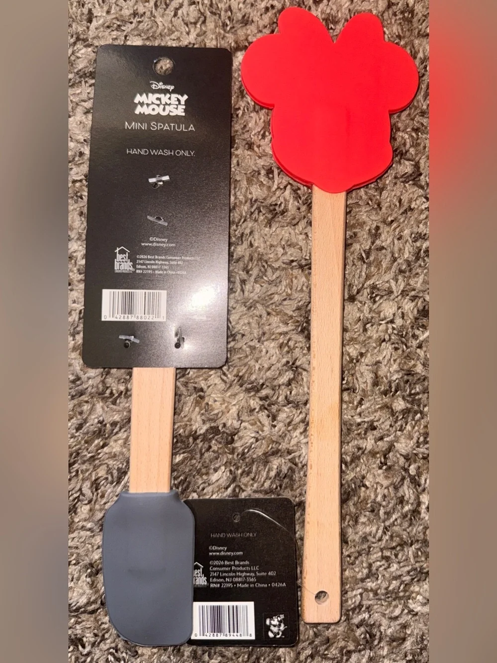 Disney Mickey and Minnie Mouse - Kitchen Set, Sponge Holder, Spatula, Towel